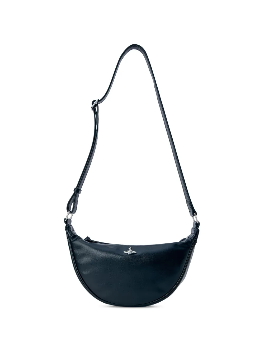 Vivienne Westwood Lacey Orb half-moon shoulder bag - Nero