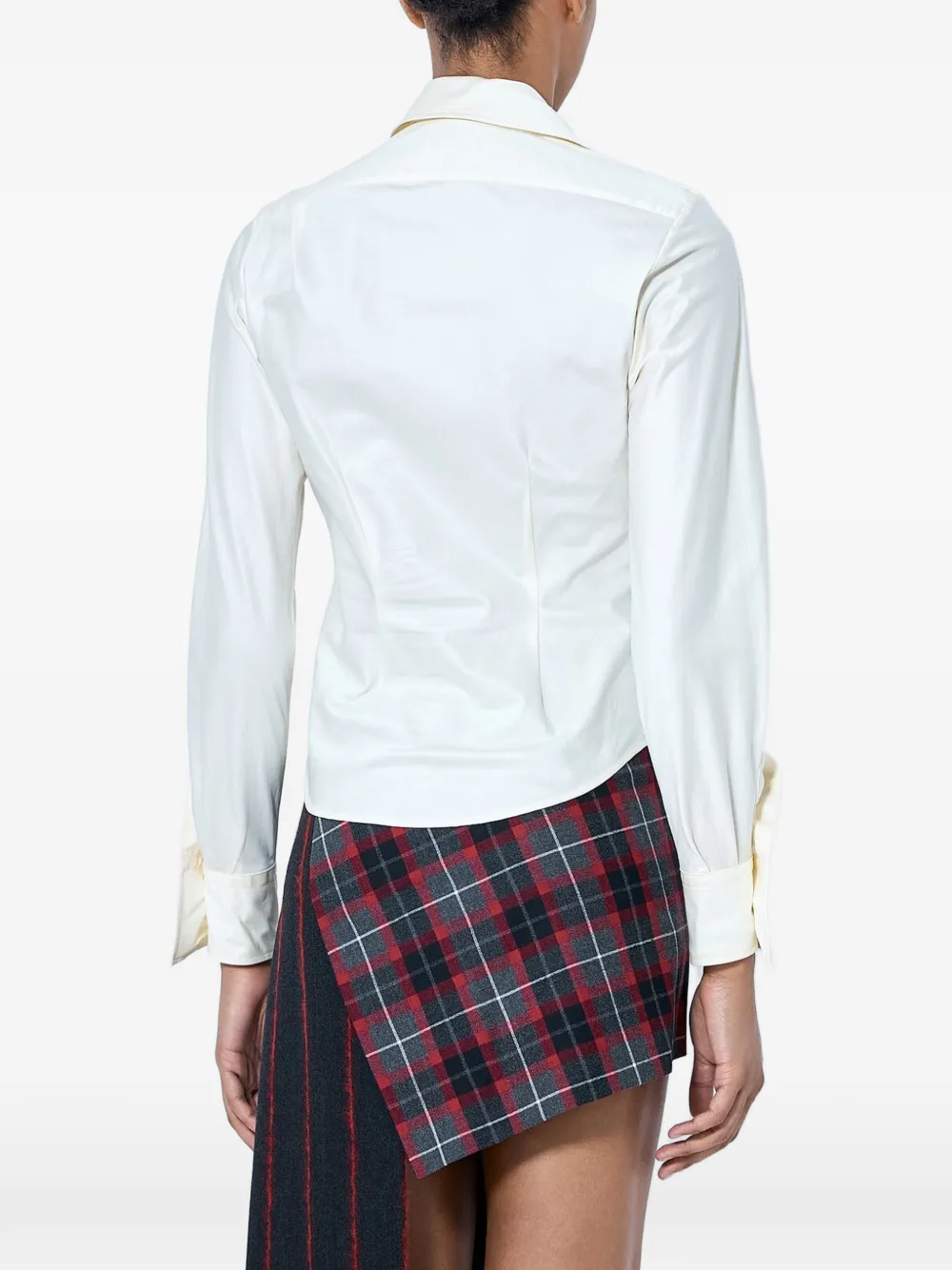 Vivienne Westwood Drunken asymmetrisch overhemd met ruches Beige