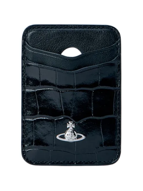 Vivienne Westwood croc-embossed Orb card holder