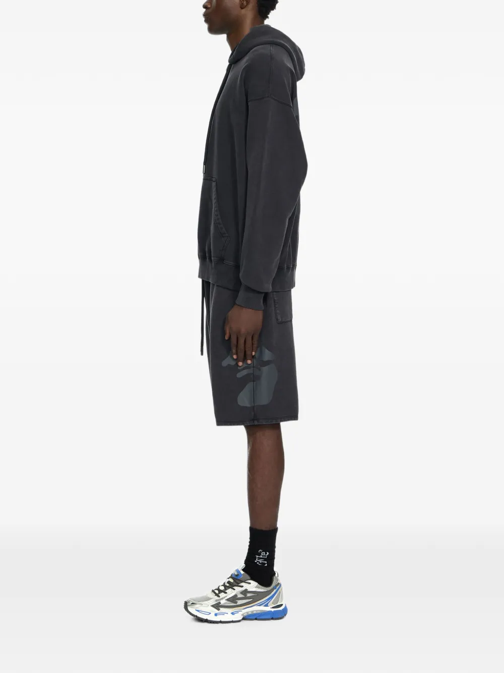 Off-White Swimming Face skate shorts Zwart