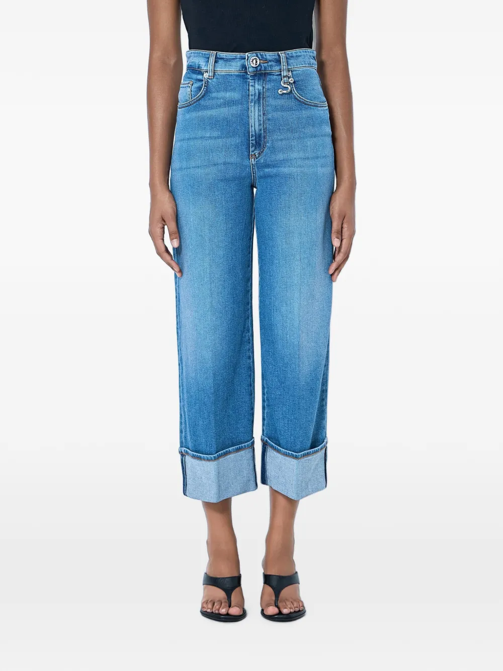 Sportmax cropped turned-up jeans