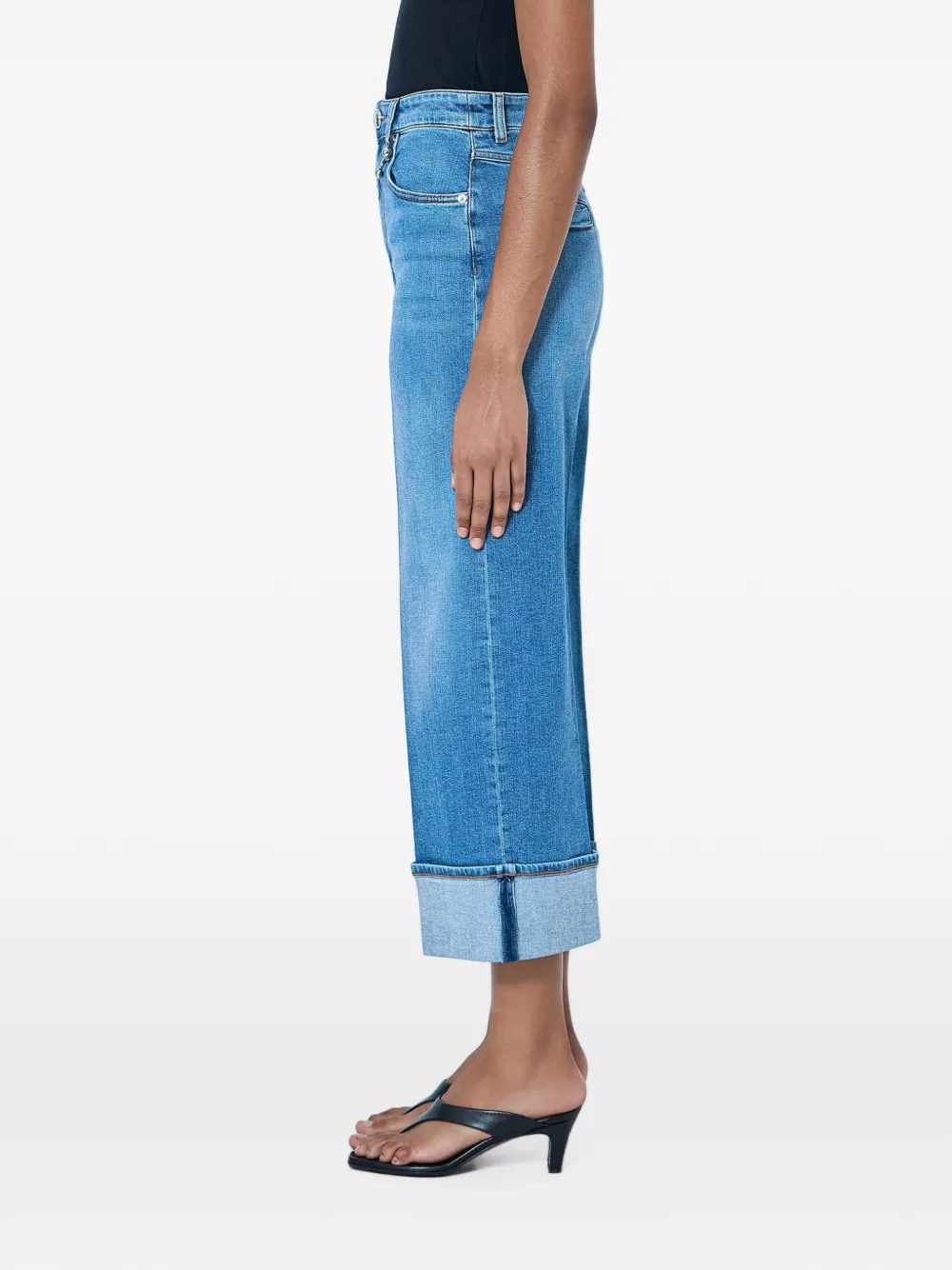 Sportmax Cropped jeans met omgeslagen pijpen Blauw