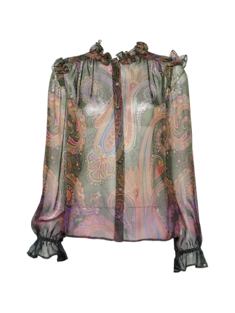 ETRO paisley ruffled blouse