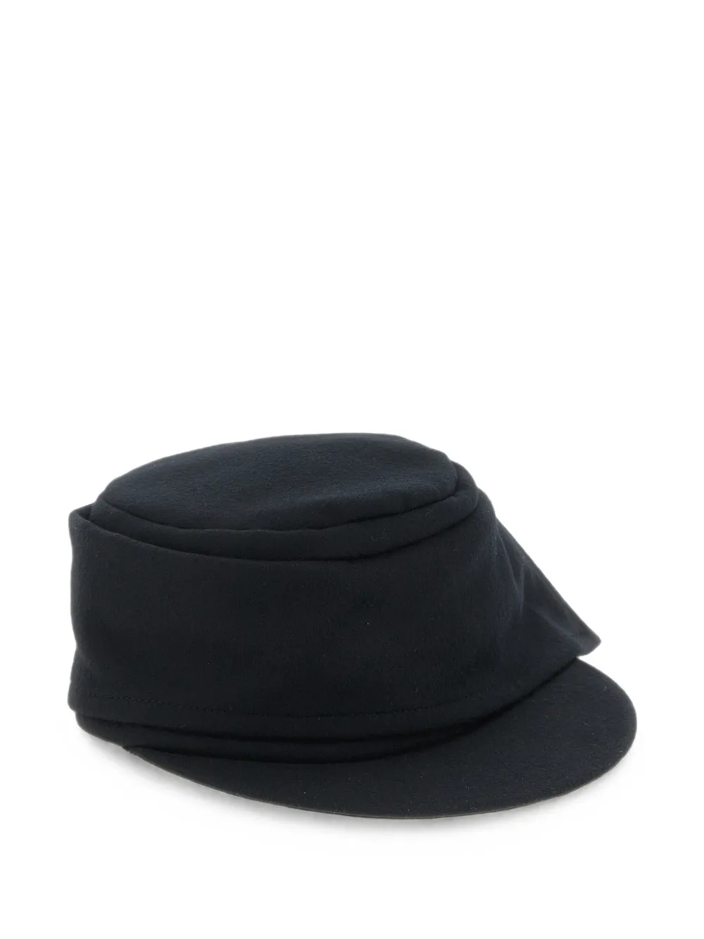 Yohji Yamamoto asymmetrical flat-crown cap Zwart