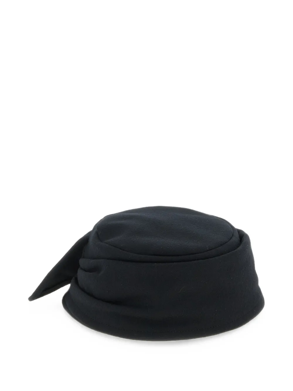 Yohji Yamamoto asymmetrical flat-crown cap Zwart
