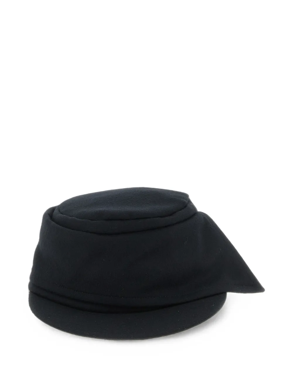 Yohji Yamamoto asymmetrical flat-crown cap Zwart