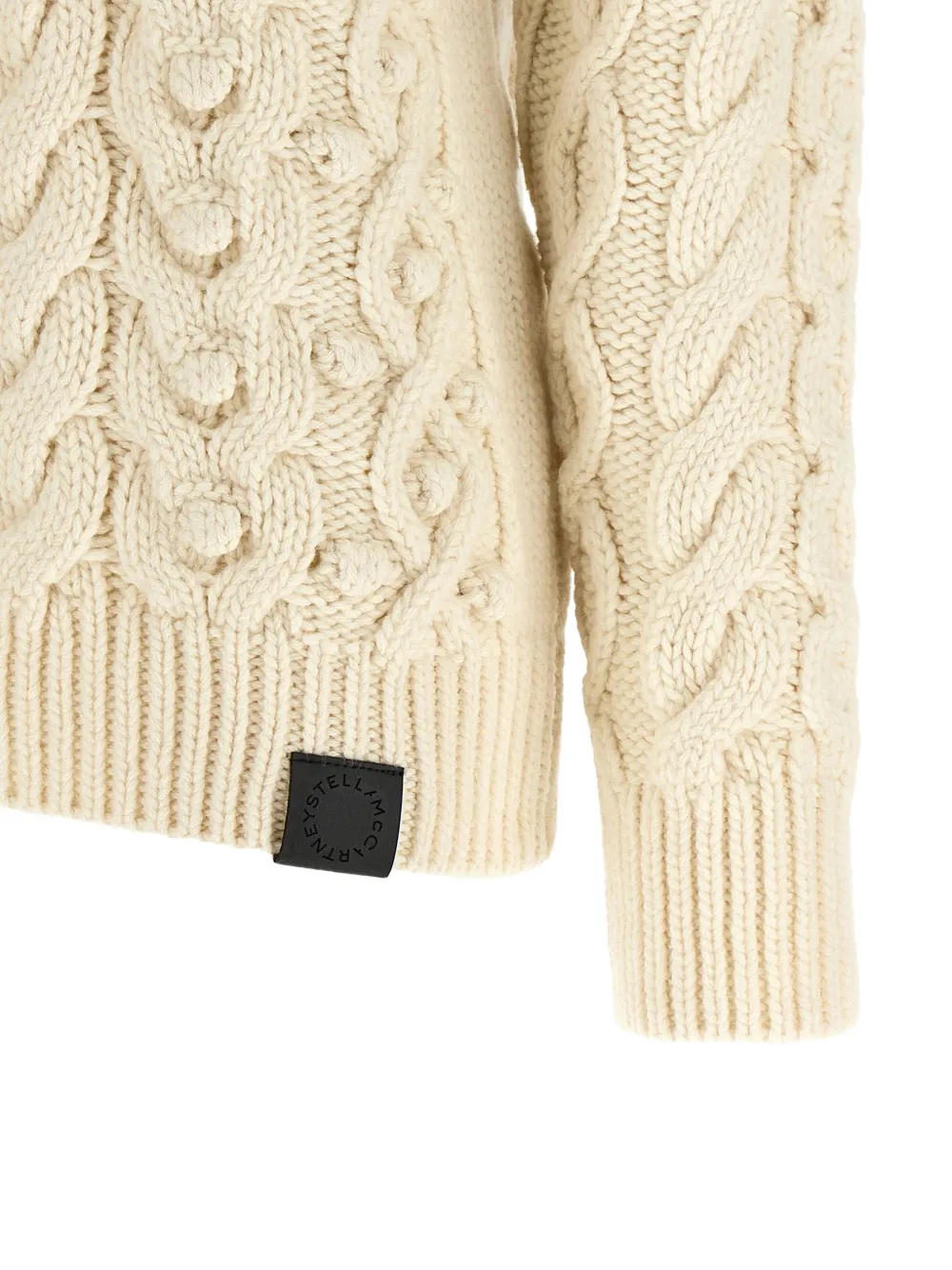 Stella McCartney Bobble gevlochten trui Beige