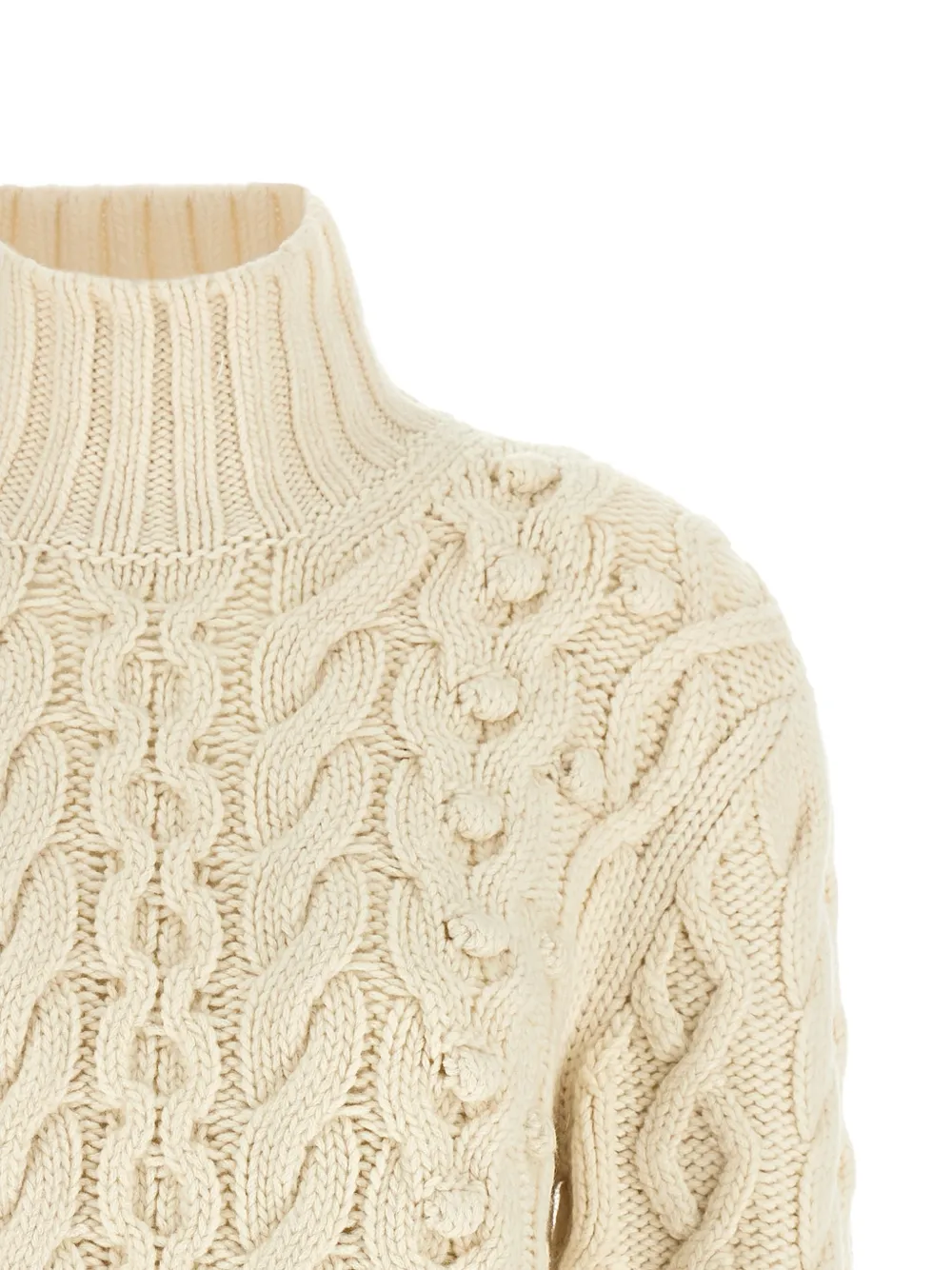 Stella McCartney Bobble gevlochten trui Beige