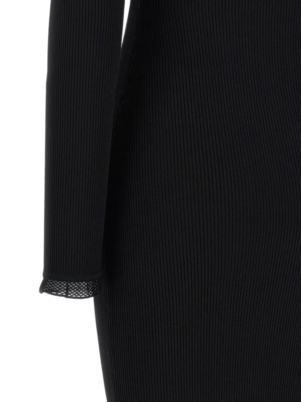 Elisabetta Franchi Gebreide jurk met logo-detail Zwart