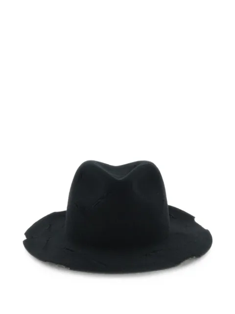 Yohji Yamamoto cut-out wool-felt hat