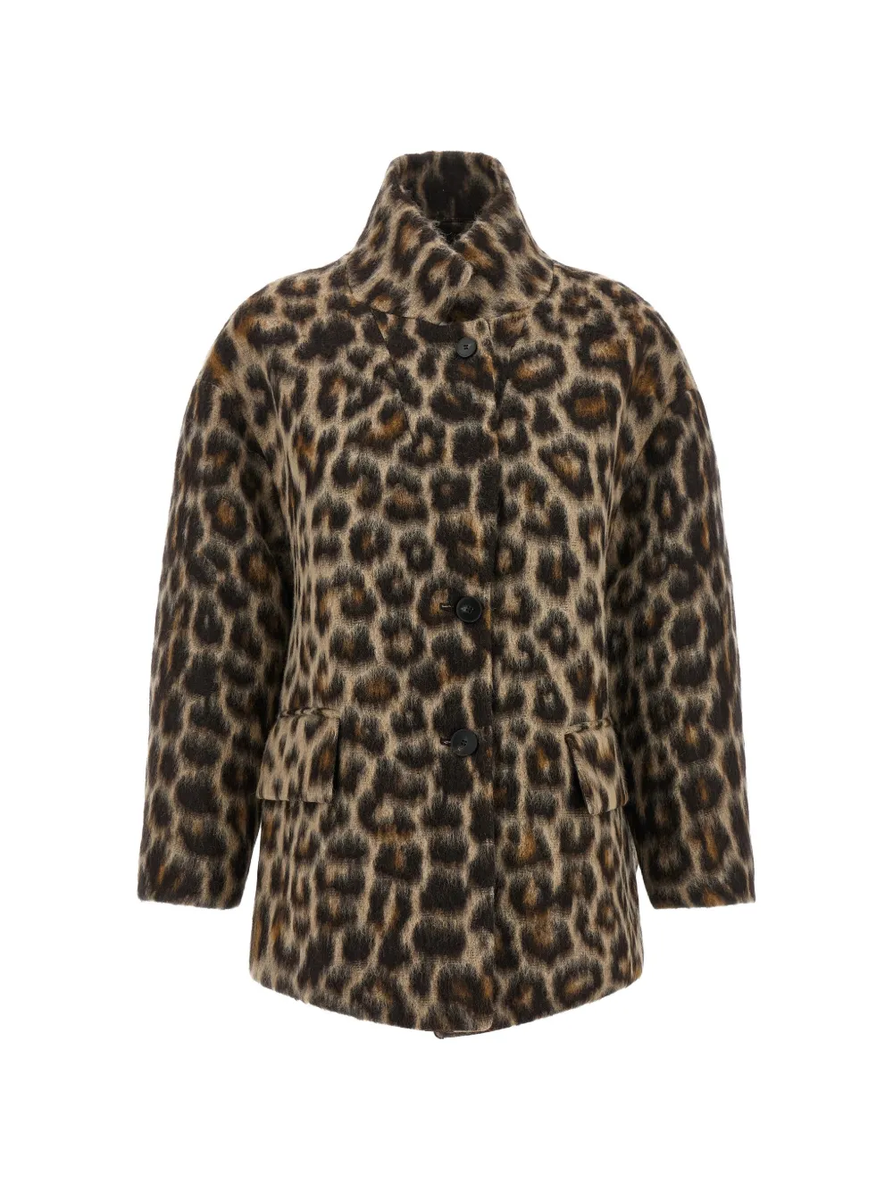 Alberto Biani animal-print coat - Nude