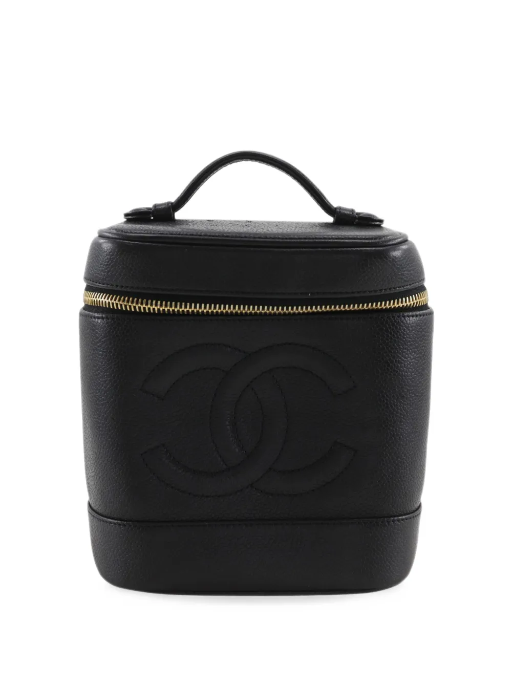 CHANEL Pre-Owned 1996-1997 CC Caviar Case vanity bag - Schwarz