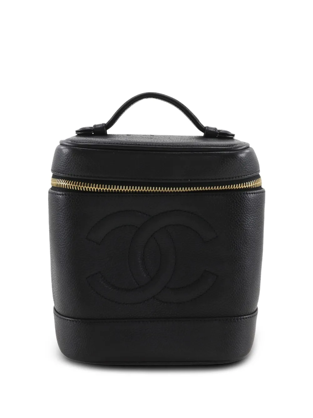 CHANEL Pre-Owned 1996-1997 CC Caviar Case vanity bag - Nero