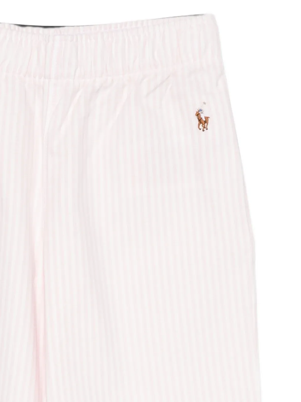 POLO RALPH LAUREN KIDS Gestreepte pyjama met geborduurd logo Roze