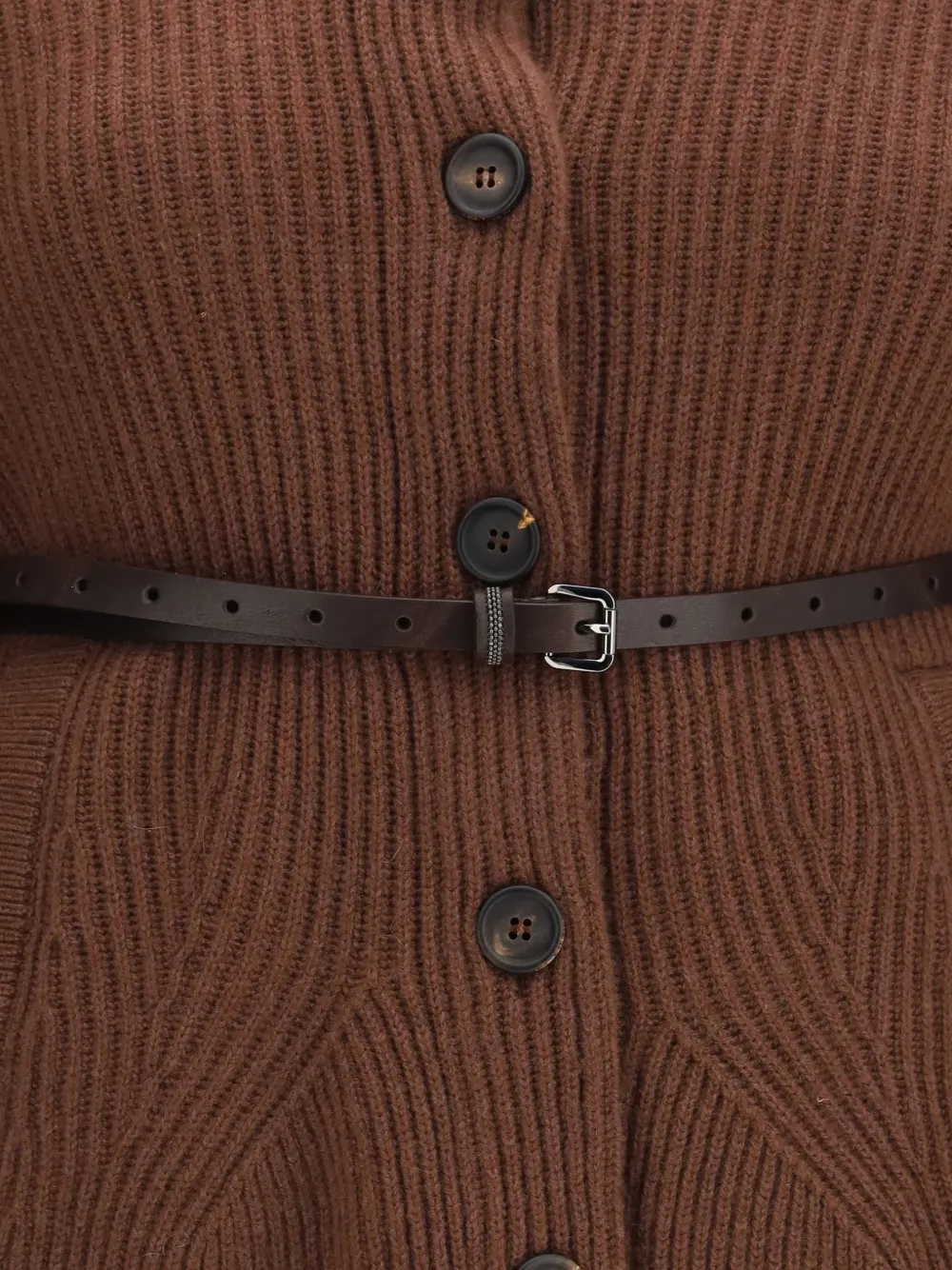 Brunello Cucinelli Ribgebreid vest Bruin