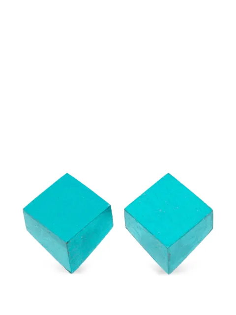 Monies Venia geometric wood earrings