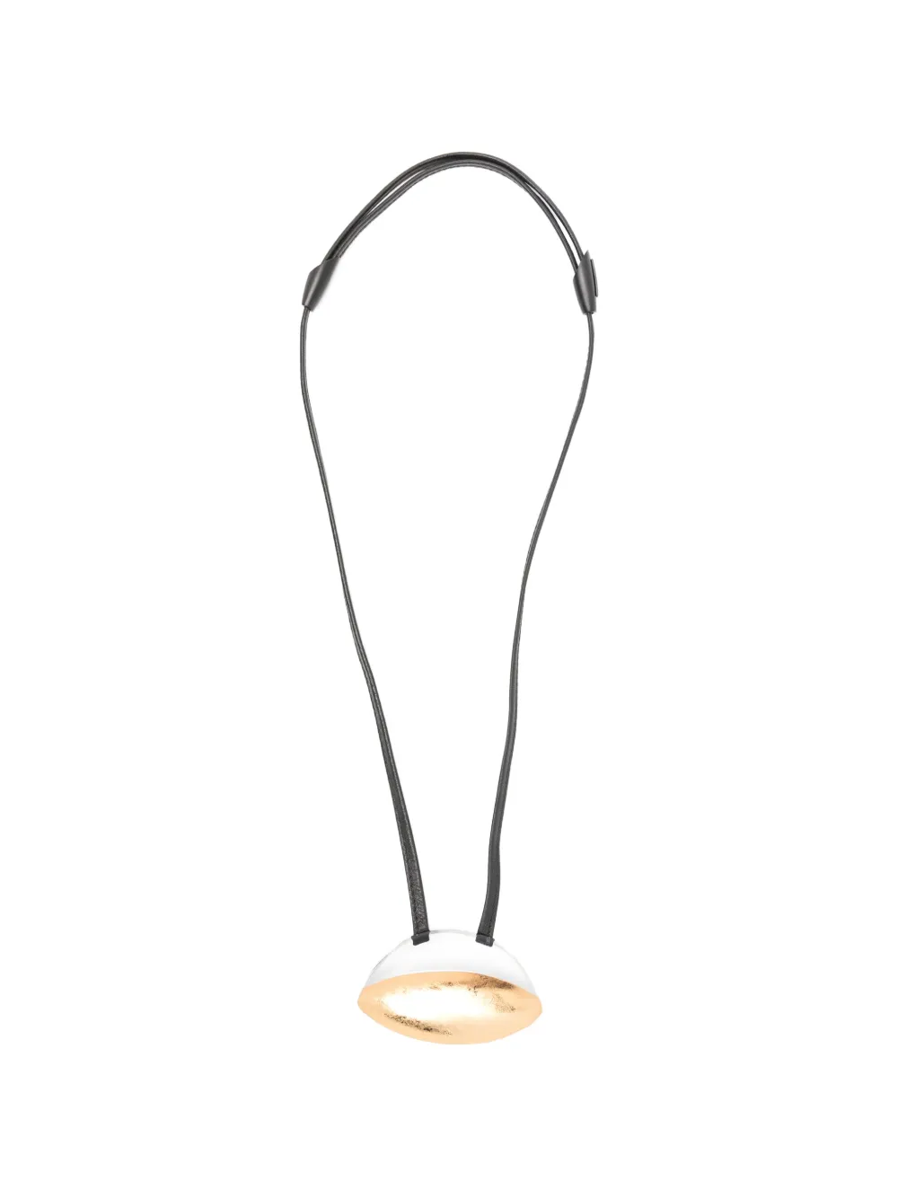 Monies circular-pendant cord necklace - Oro
