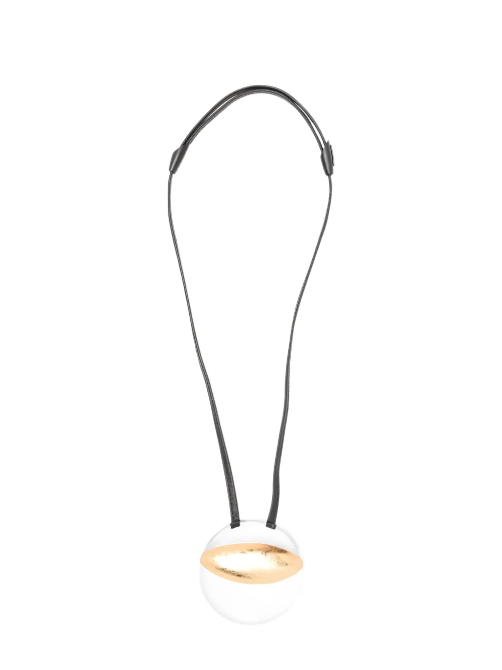 Monies circular-pendant cord necklace - Oro
