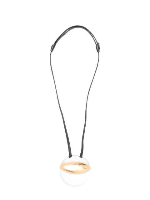 Monies circular-pendant cord necklace
