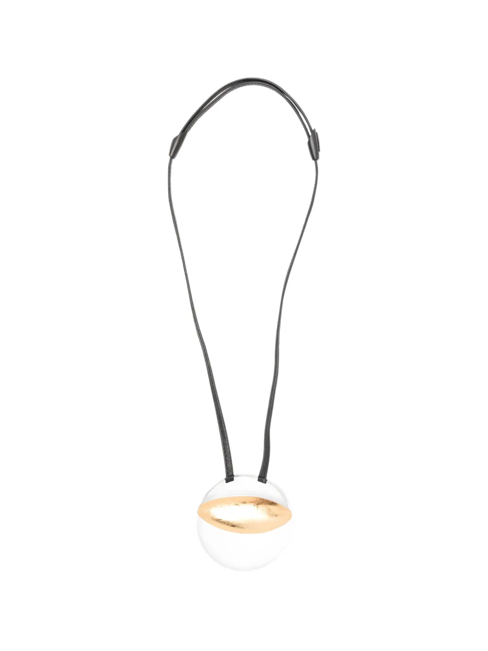 Monies circular-pendant cord necklace - Oro