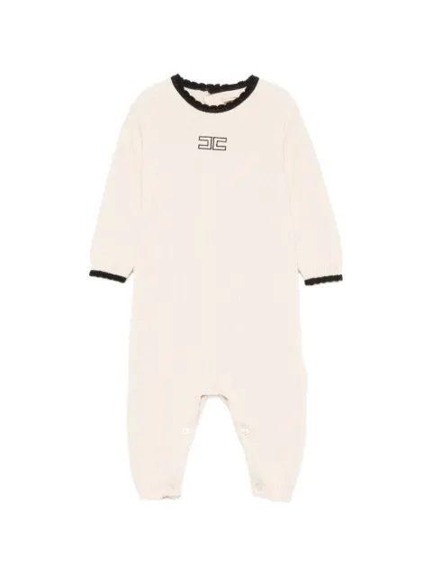 Elisabetta Franchi La Mia Bambina logo-embroidered romper