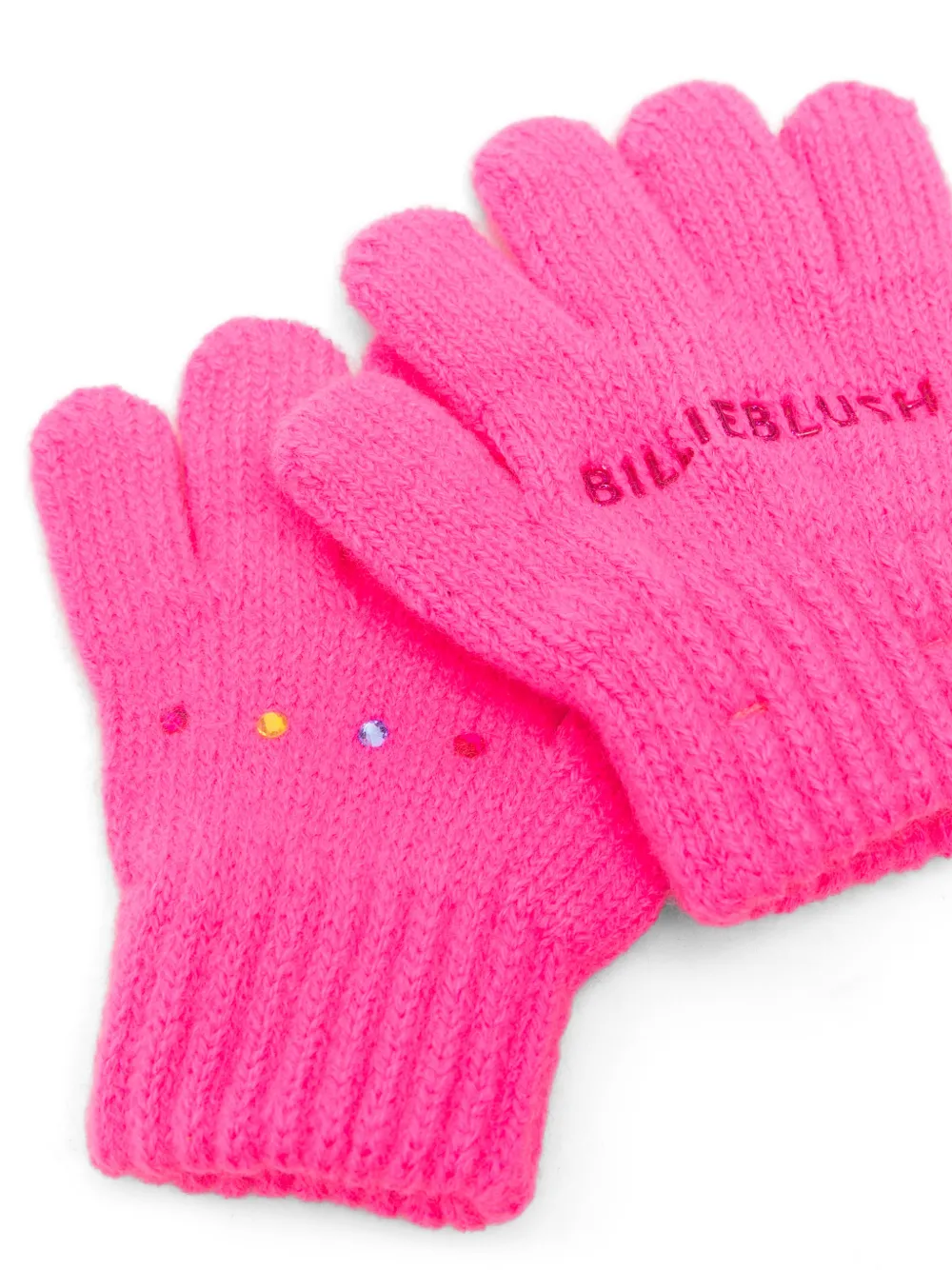 Billieblush Handschoenen verfraaid met kristallen en geborduurd logo Roze