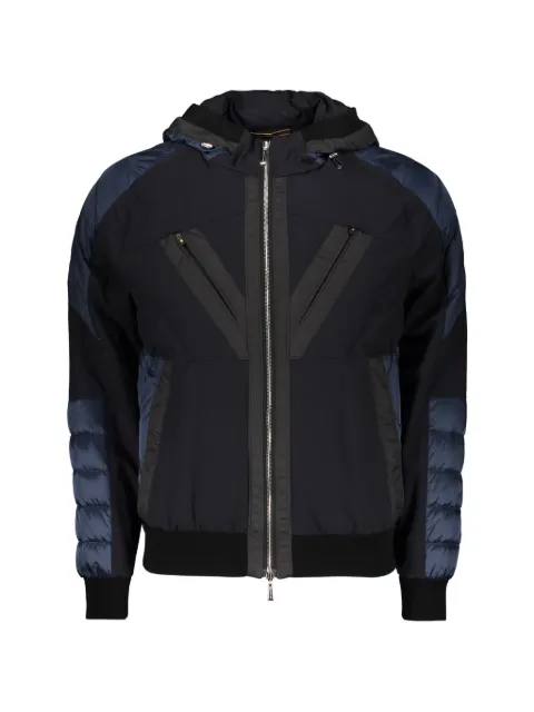 Moorer padded-panels hooded sports jacket