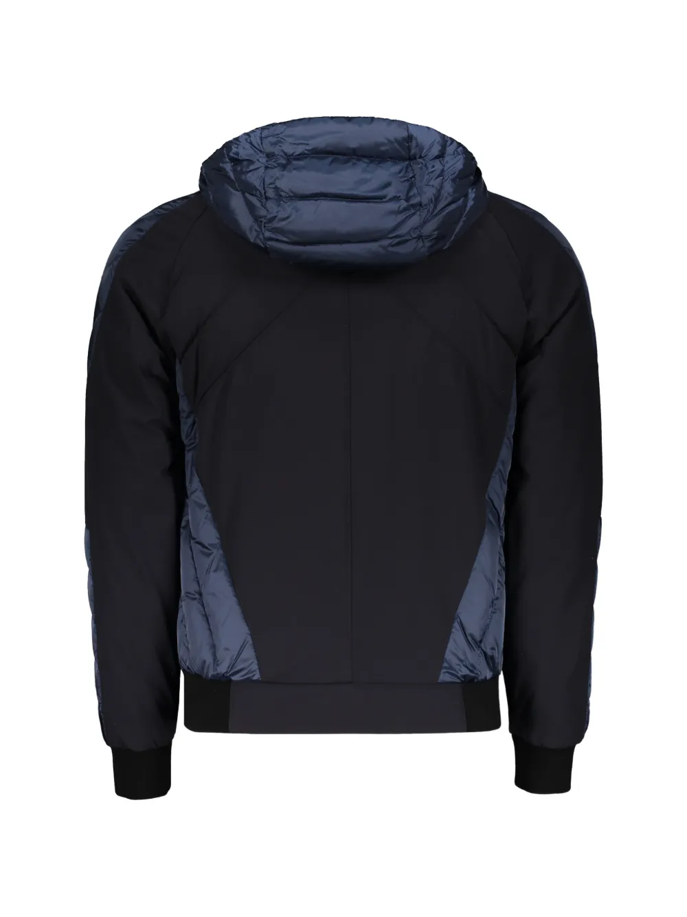 Moorer padded-panels hooded sports jacket Blauw