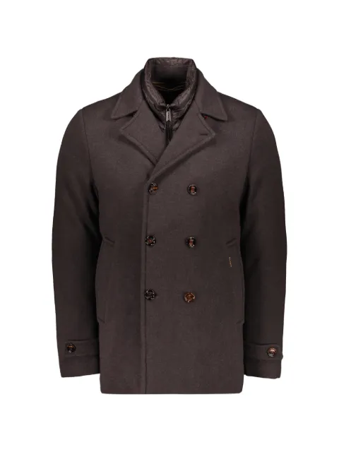 Moorer padded double-breasted coat