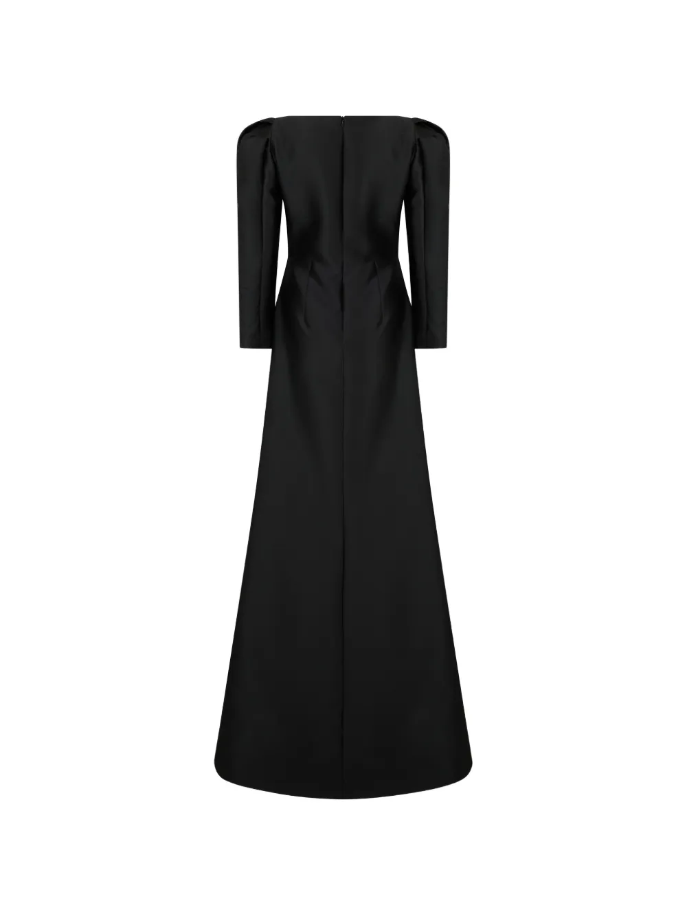 Alberta Ferretti Maxi-jurk met strik-detail en V-hals Zwart
