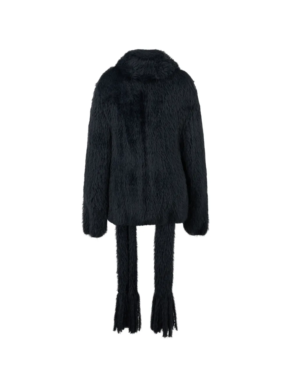 Alberta Ferretti Vest met geborstelde afwerking en sjaaldetail Zwart