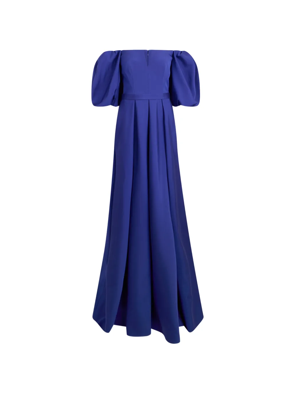 Alberta Ferretti Off-shoulder maxi-jurk met pofmouwen Blauw