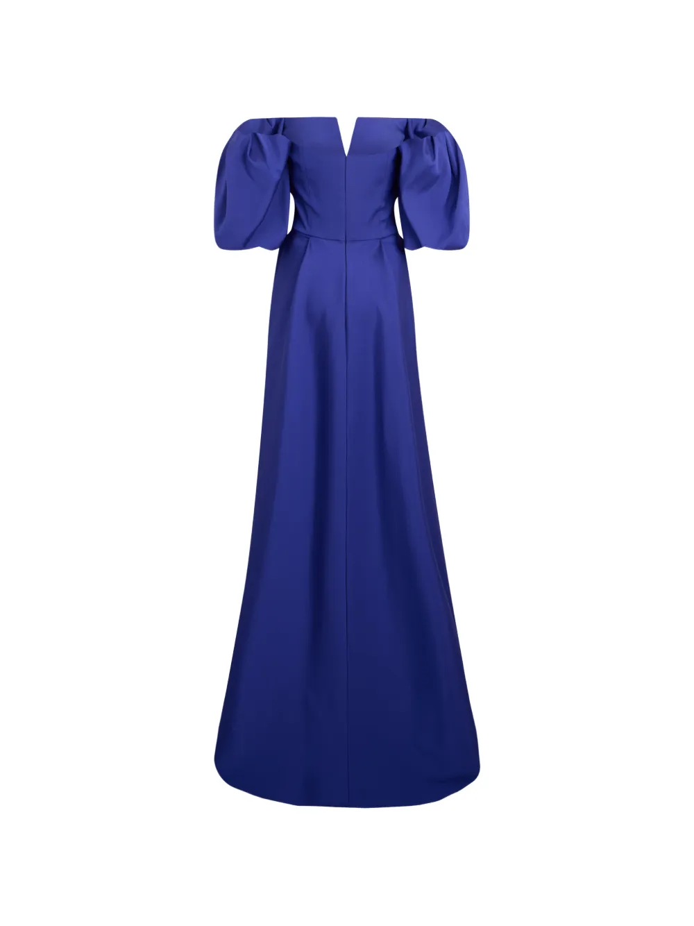 Alberta Ferretti off-the-shoulder puff-sleeve maxi dress - Blau
