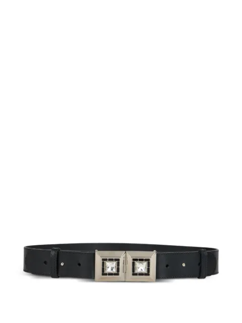 Alberta Ferretti crystal-embellished leather belt