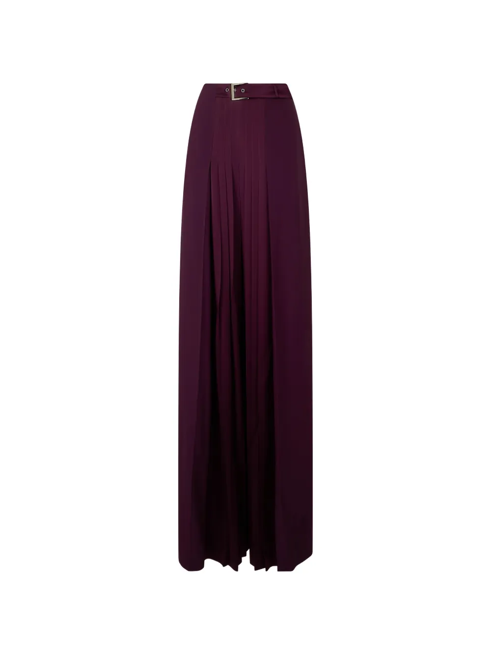 Alberta Ferretti buckle-detail pleated maxi skirt - Violett