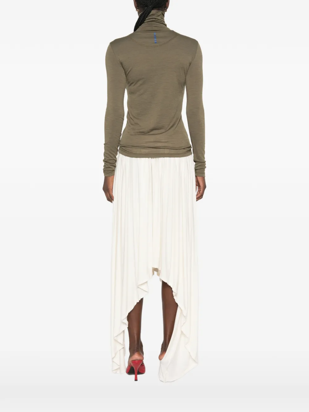 Jil Sander high-neck long-sleeve T-shirt Beige