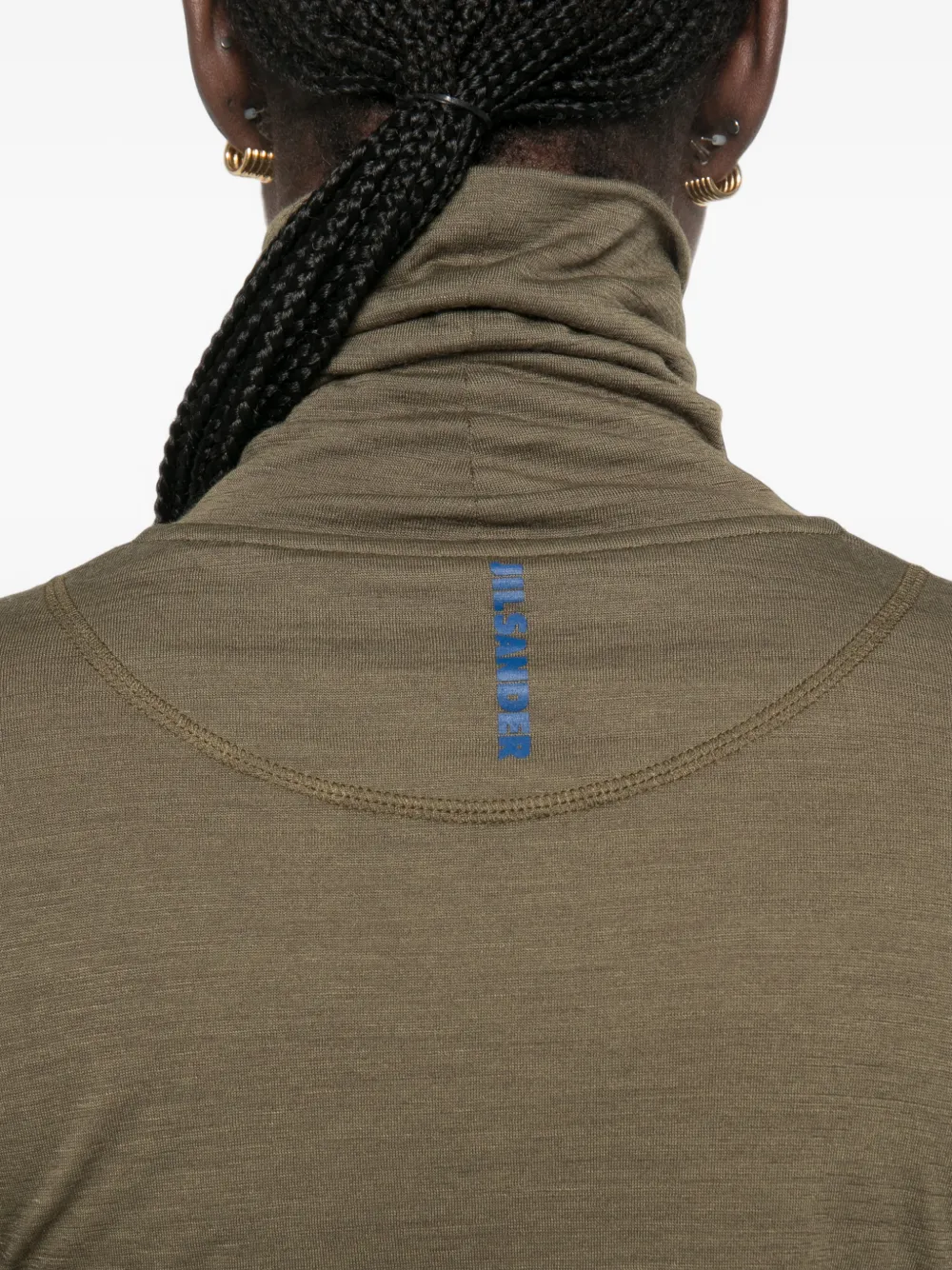 Jil Sander high-neck long-sleeve T-shirt Beige