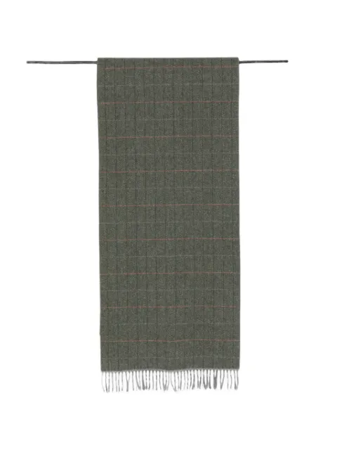 Gran Sasso herringbone-check scarf