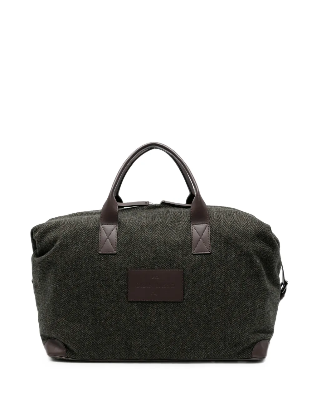 Gran Sasso herringbone-pattern wool tote bag - Grigio