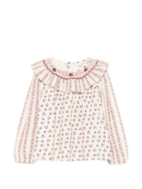 LOUISE MISHA KIDS floral-print ruffled blouse