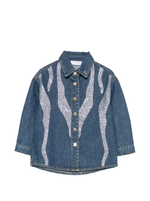 Roberto Cavalli Junior Ausgeblichene Jeansjacke