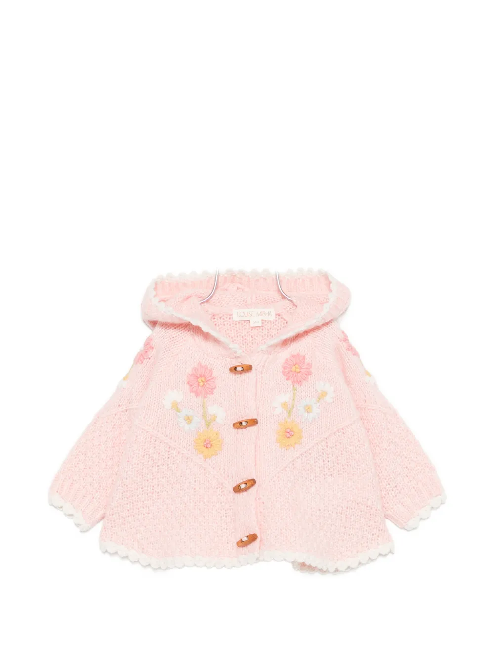 LOUISE MISHA KIDS embroidered hooded jacket - Rosa