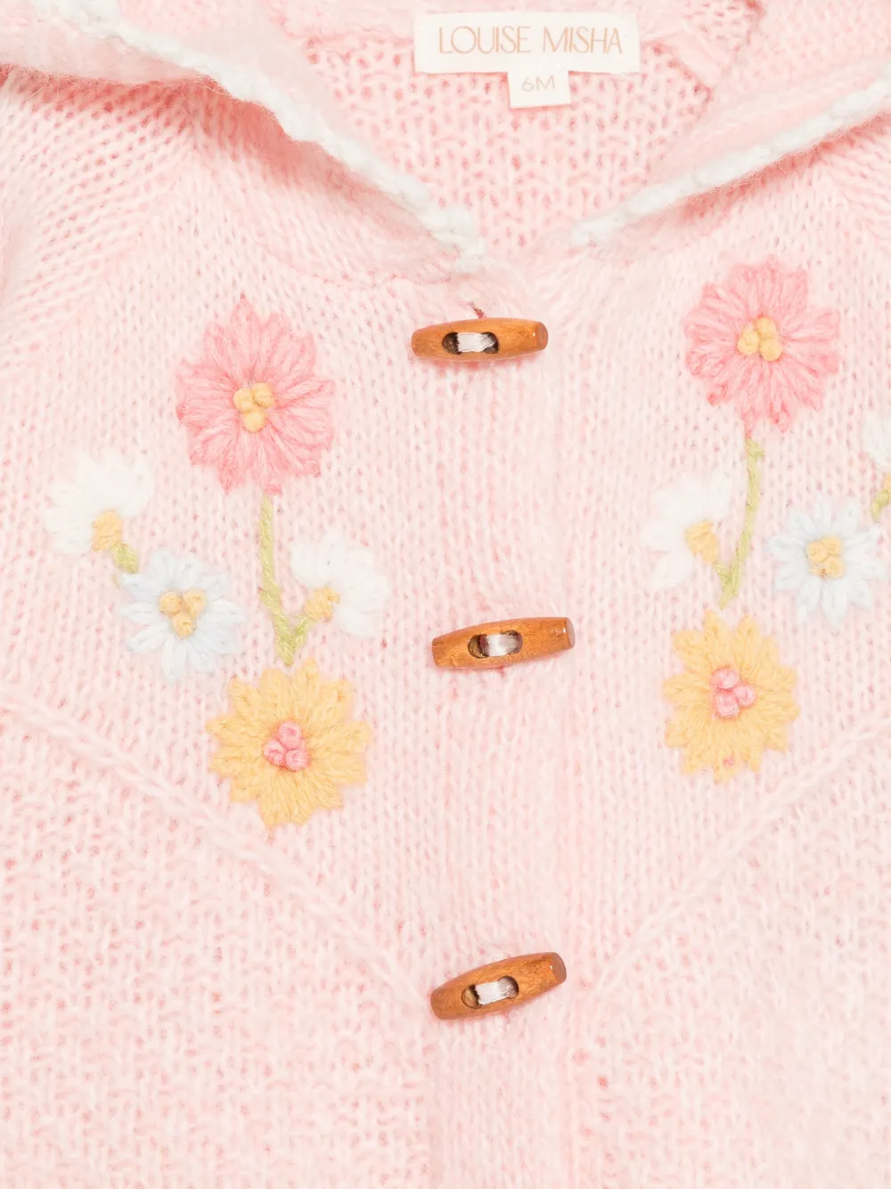 LOUISE MISHA KIDS Jack met capuchon en borduurwerk Roze