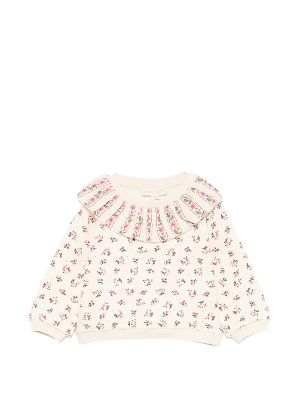 LOUISE MISHA KIDS sweat fleuri à col volanté - Tons neutres LOUISE MISHA KIDS sweat fleuri à col volanté - Tons neutres