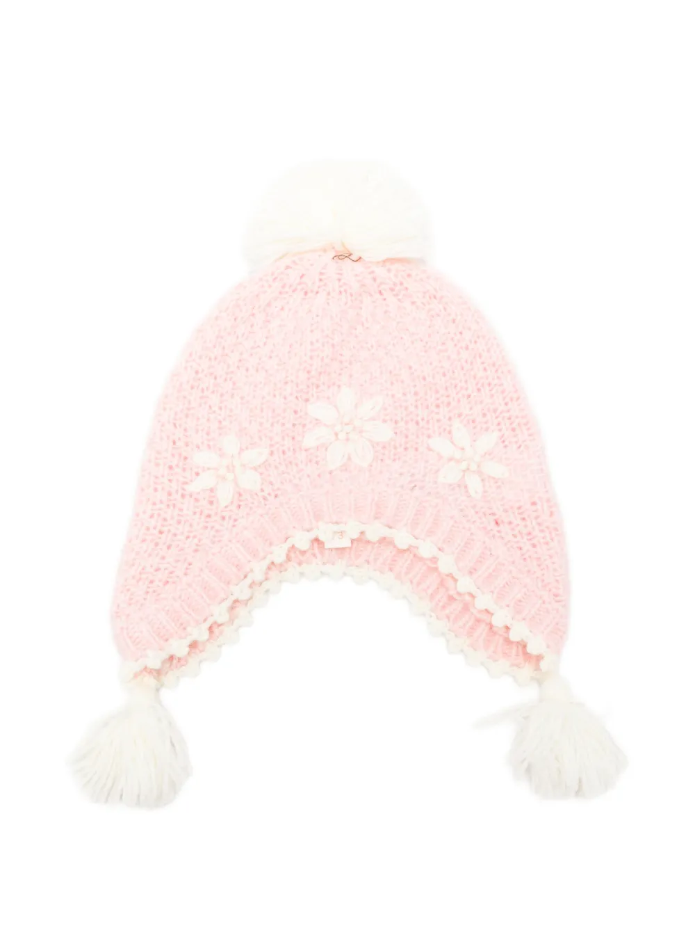 LOUISE MISHA KIDS Berretto con ricamo pompon - Rosa
