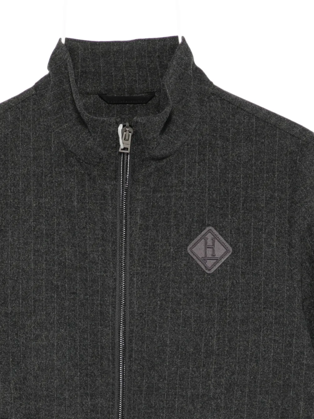 Herno Kids Jack met krijtstreep en logopatch Grijs