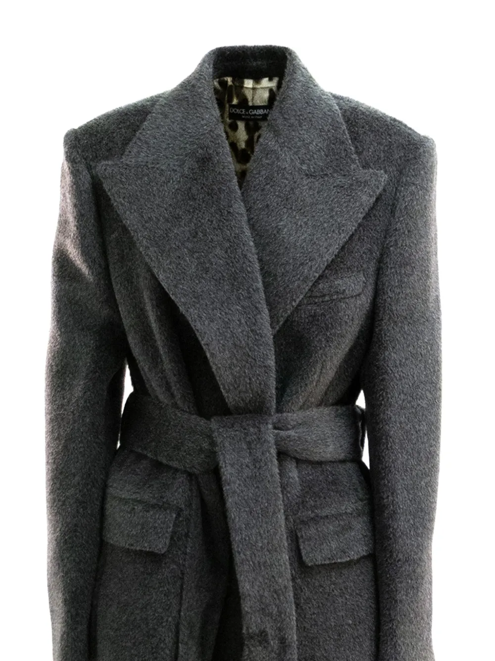 Dolce & Gabbana Jas met ceintuur Grijs