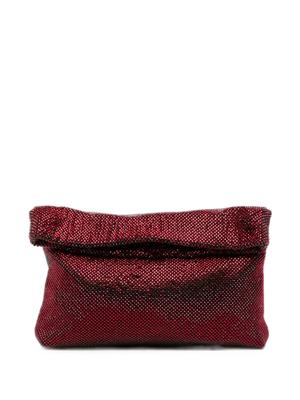 TWENTY FOURHAITCH Dunham crystal-embellished clutch bag - Rosso