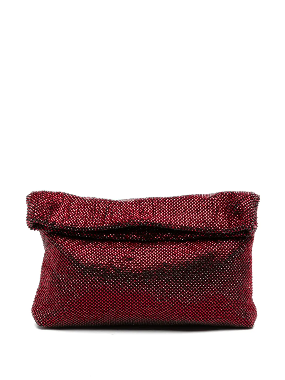 TWENTY FOURHAITCH Dunham crystal-embellished clutch bag - Rosso
