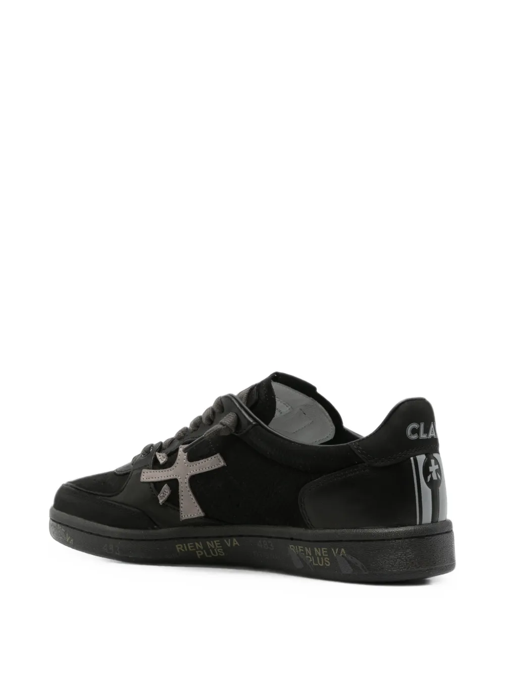 Premiata Bskt Clay 8713 logo-patch sneakers Zwart